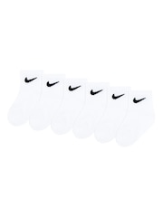 Nike White Infant Swoosh Ankle Socks 6 Pack - Image 12 of 12
