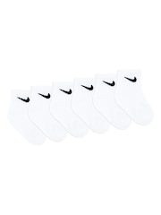 Nike White Infant Swoosh Ankle Socks 6 Pack - Image 2 of 12