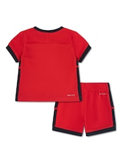 Nike Red Dri-Fit Academy T-Shirt And Shorts Set - Image 2 of 5