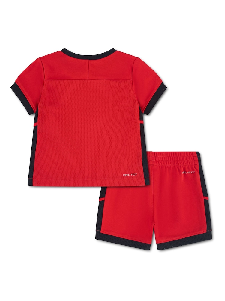 Nike Red Dri-Fit Academy T-Shirt And Shorts Set - Image 2 of 5