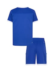 Nike Royal Blue Dri-Fit Academy T-Shirt And Shorts Set - Image 2 of 3
