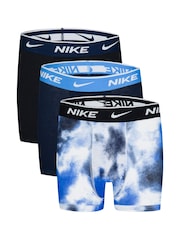 Nike Blue Print Briefs 3 Pack - Image 1 of 3