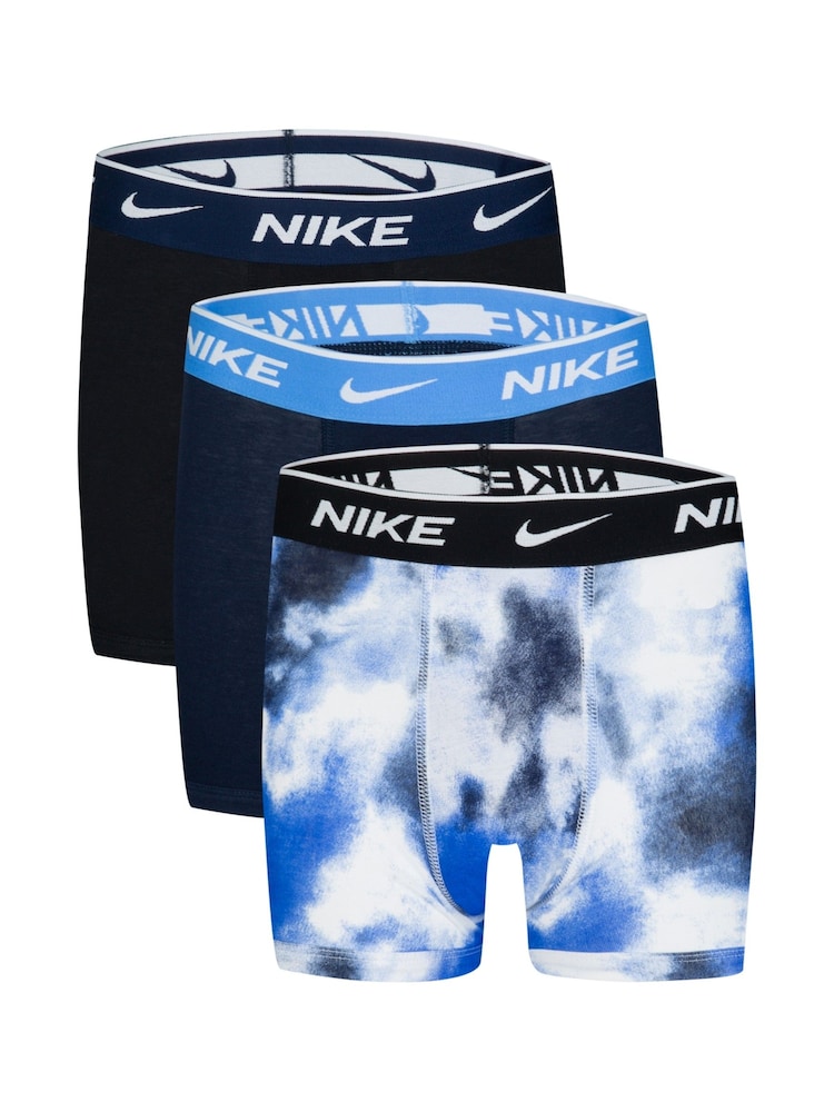 Nike Blue Print Briefs 3 Pack - Image 1 of 3