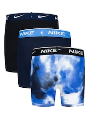 Nike Blue Print Briefs 3 Pack - Image 2 of 3