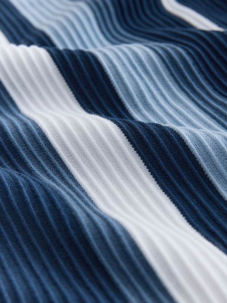 כחול כהה - Striped Quarter Zip Polo Shirts 2 Pack - תמונה 5 מתוך 5