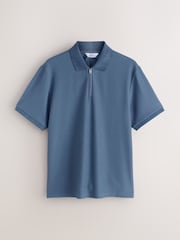 海軍藍 - Striped Quarter Zip Polo Shirts 2 Pack - 圖片 8/11