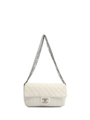 Chanel White Chain Around Flap Shoulder Bag - Image 1 of 7