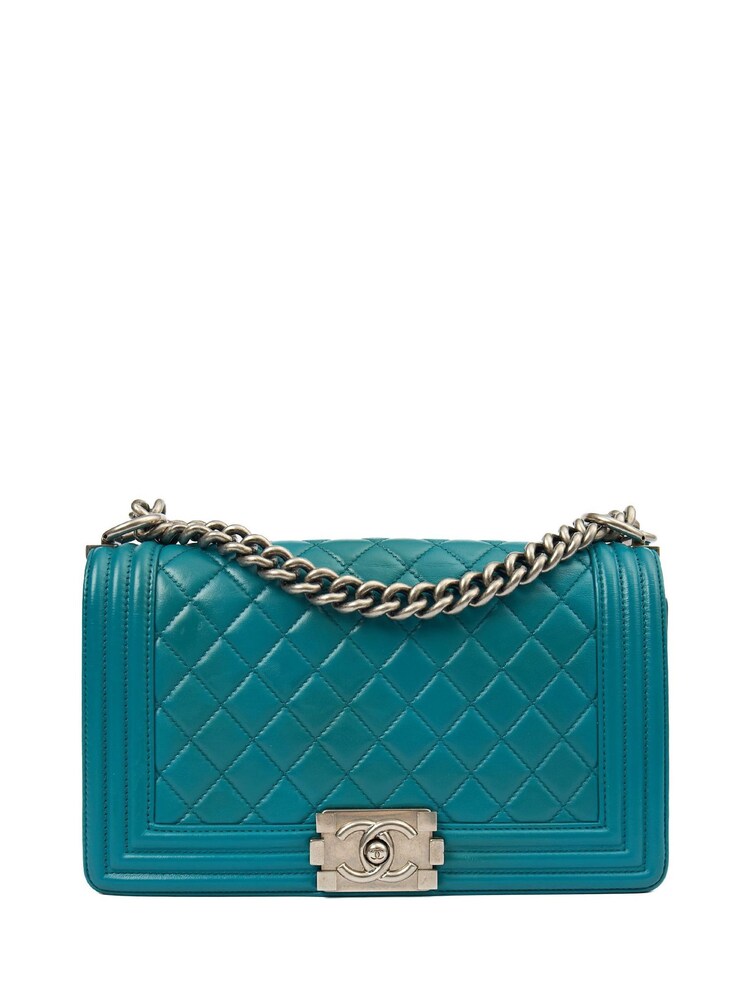Chanel Green Boy Medium Shoulder Bag - Image 1 of 7