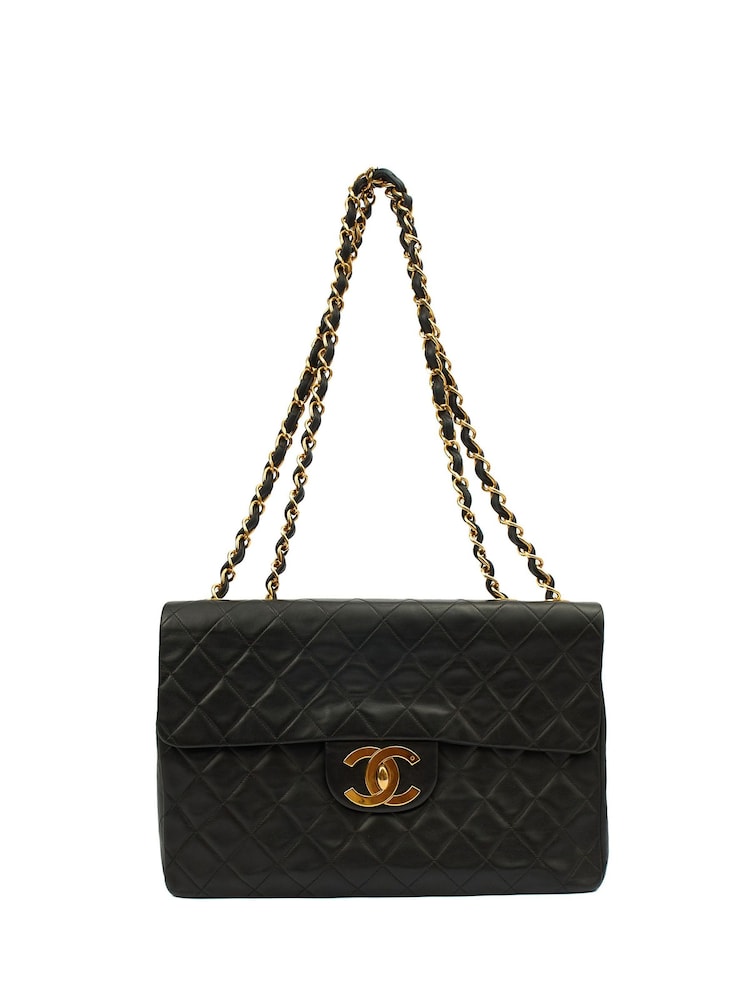 Chanel Black Maxi Jumbo XL Shoulder Bag - Image 2 of 7
