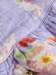 Lilac Purple Flower Cath Kidston Baby Dungaree And Bodysuit Set 2 Piece - Image 8 of 10