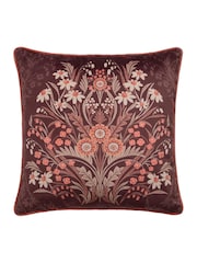 Appletree Chocolate Audrey Velvet Filled Cushion - Image 2 of 4