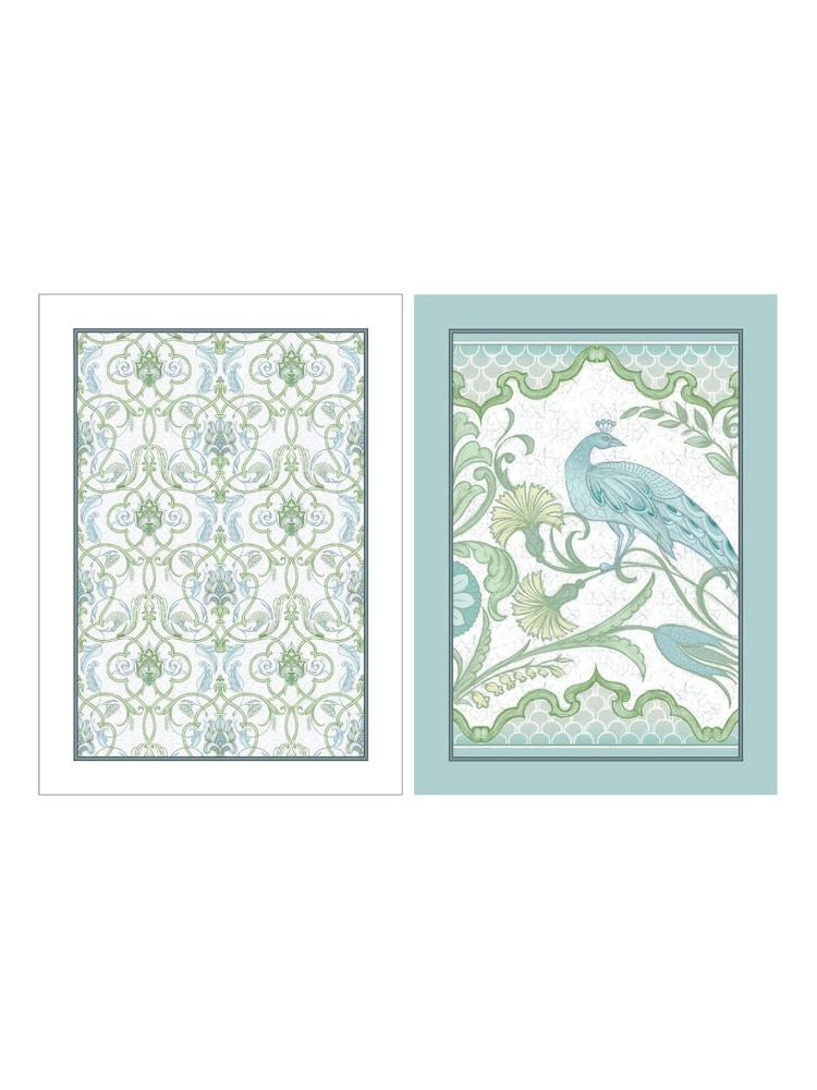 Laurence Llewelyn-Bowen 2 Pack Green Palm Print Court Tea Towels - Image 2 of 3 Laurence Llewelyn-Bowen 2 Pack Green Palm Print Court Tea Towels - Image 2 of 3