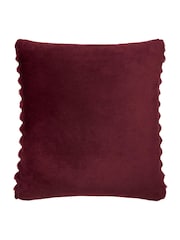Appletree Burgundy Morritz Faux Fur Filled Cushion - Image 3 of 4