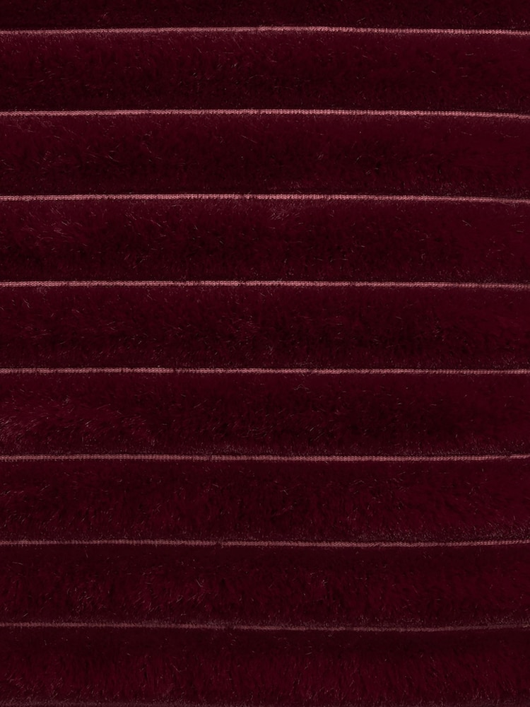 Appletree Burgundy Morritz Faux Fur Filled Cushion - Image 4 of 4