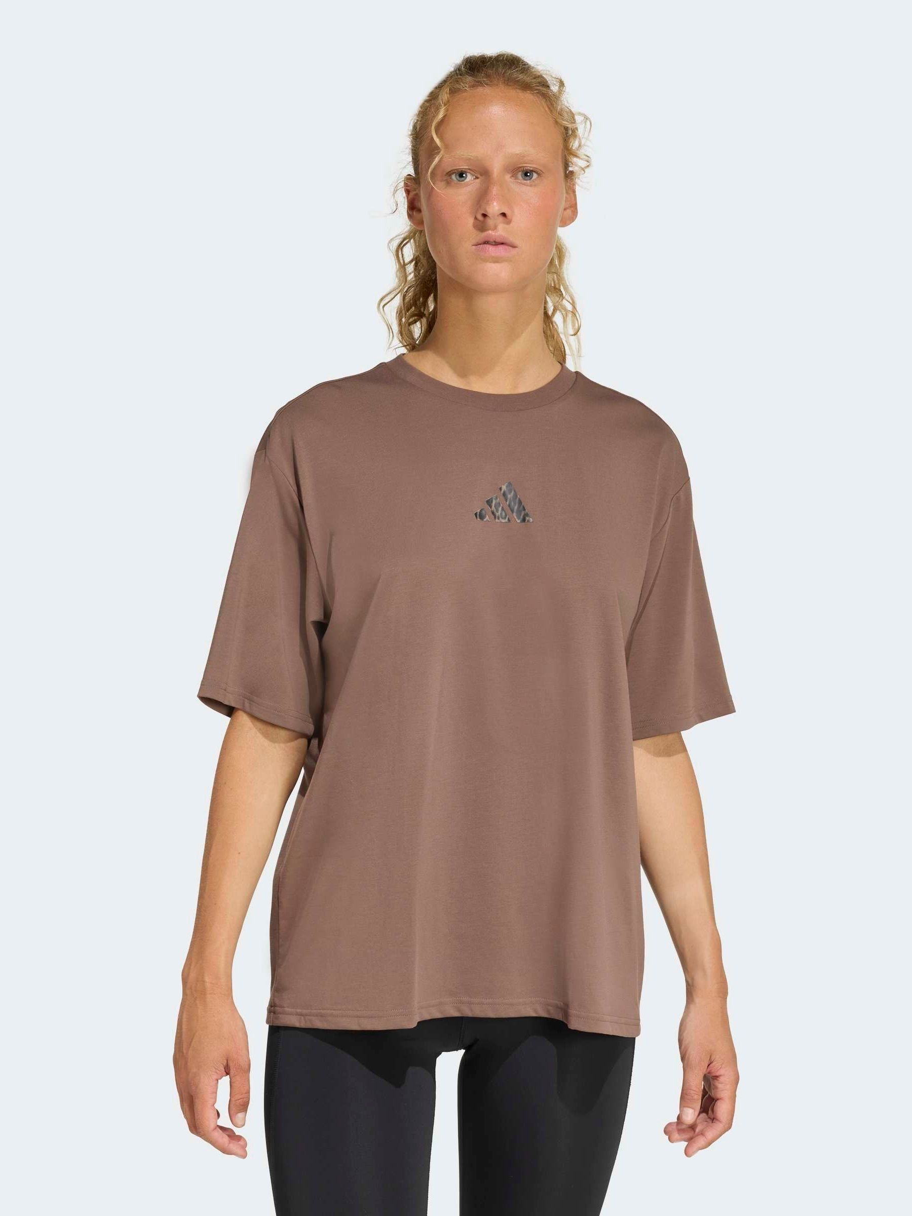 Buy adidas Brown Climacool Animal Training Graphic T-Shirt from