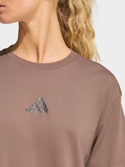 adidas Brown Climacool Animal Training Graphic T-Shirt - Image 4 of 6