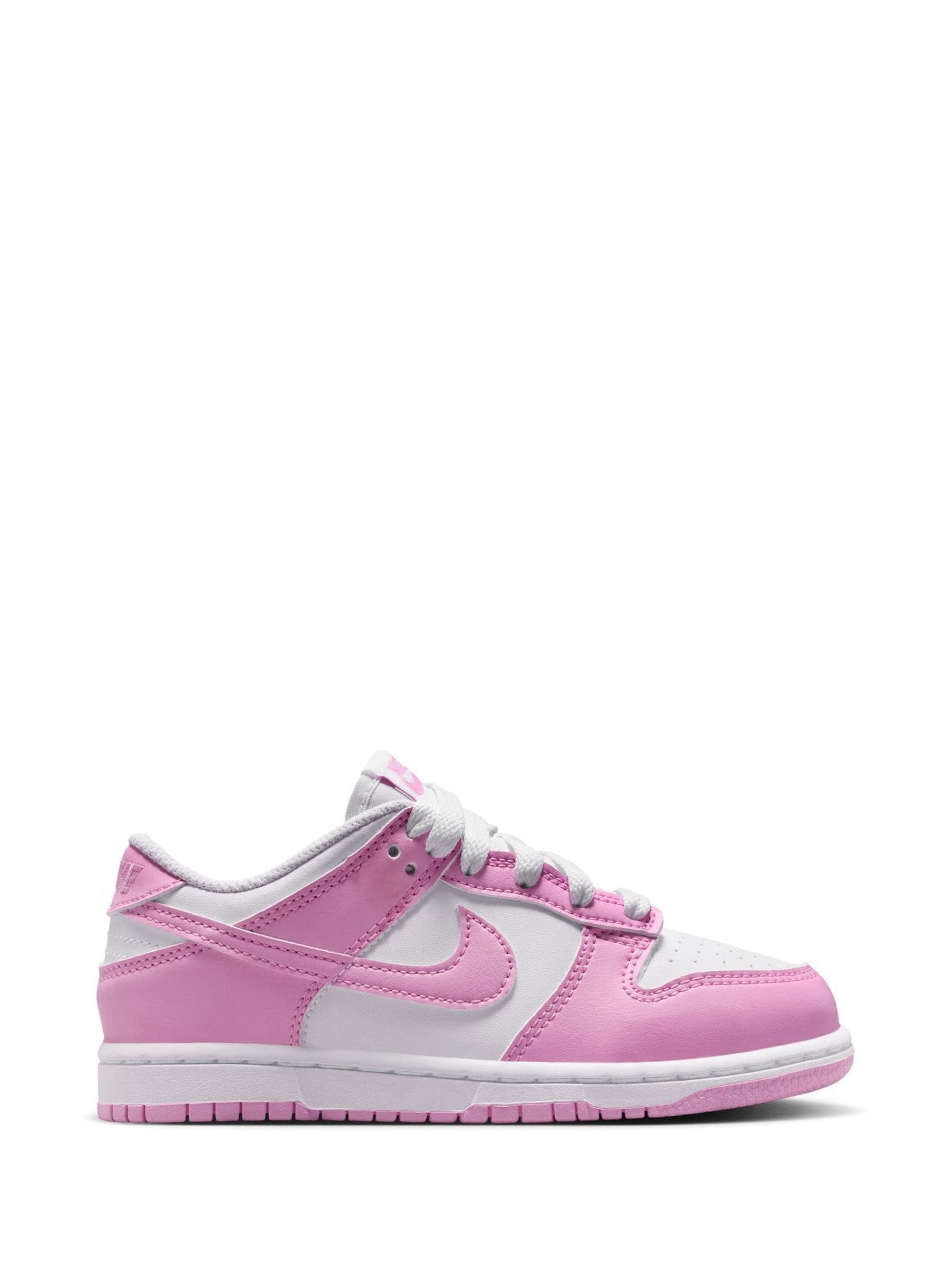 Nike Dunk Low - Kids White Leather Shoes Pre-School - Size 2.5 - Image 3