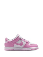 Weiß, pink: - Nike Dunk Low Sneaker für Kinder - Bild 2 von 7