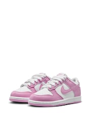 Weiß, pink: - Nike Dunk Low Sneaker für Kinder - Bild 3 von 7