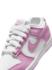 Weiß, pink: - Nike Dunk Low Sneaker für Kinder - Bild 7 von 7