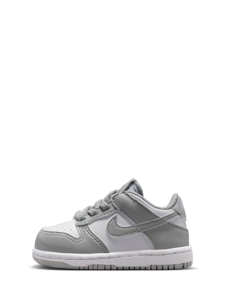 Nike White Infant Dunk Low Trainers - Image 2 of 9
