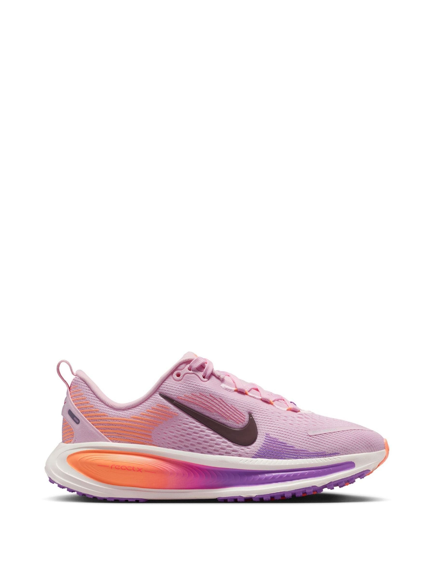 Buy Nike Pink Orange Youth Vomero 18 Road Running Trainers from