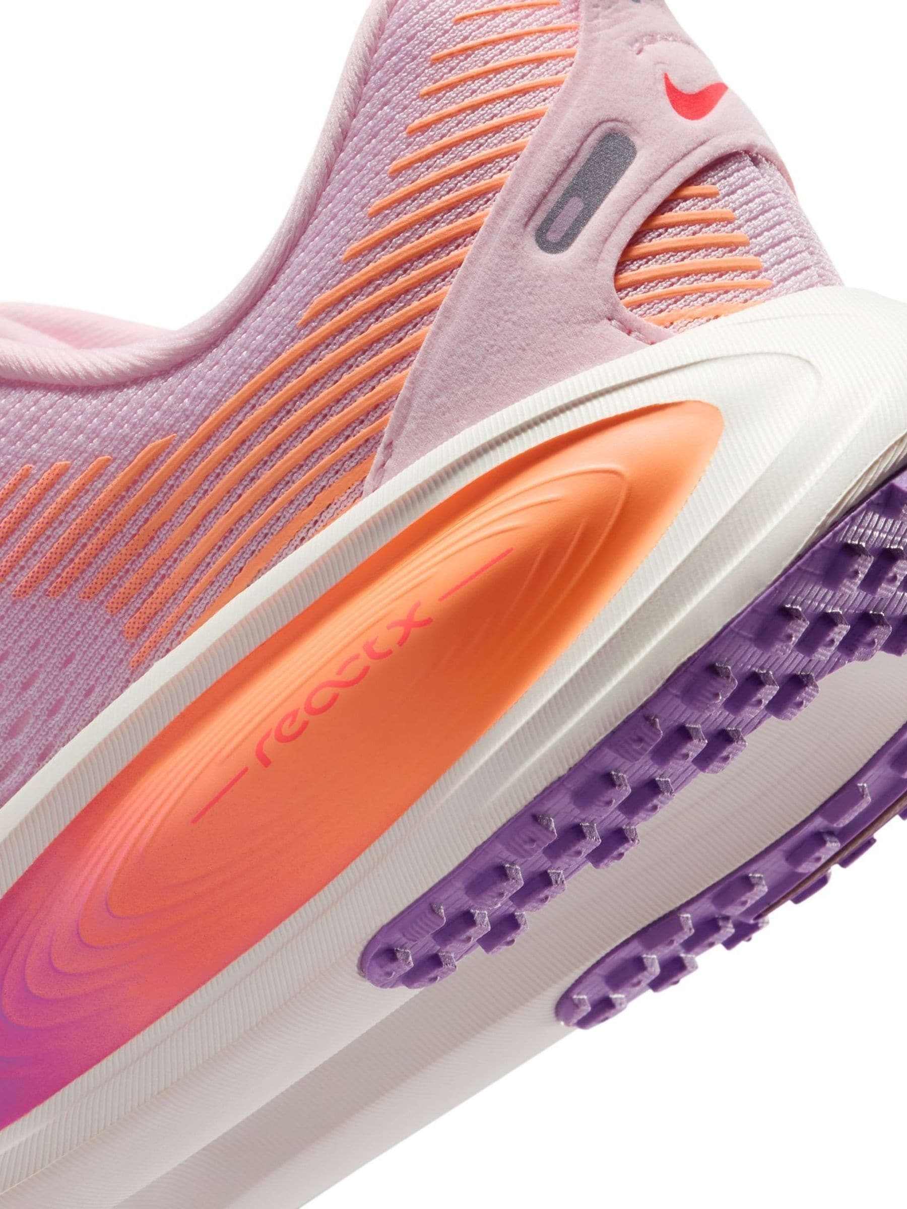 Buy Nike Pink Orange Youth Vomero 18 Road Running Trainers from