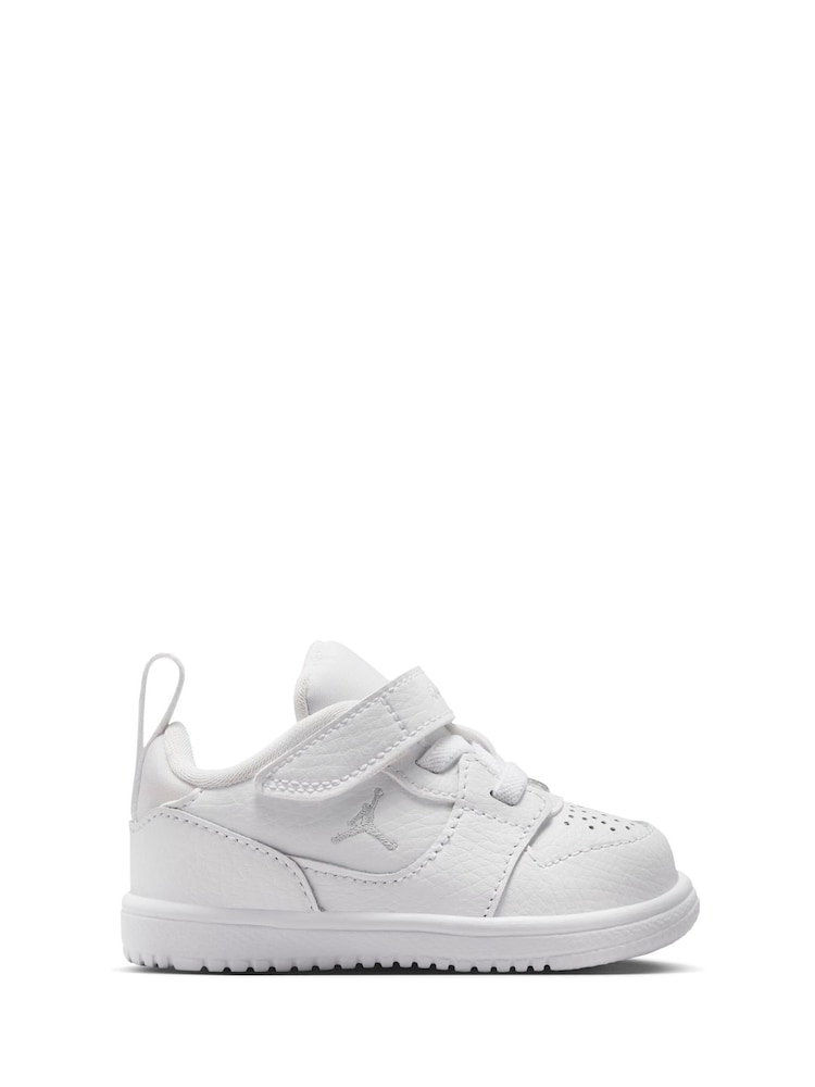 Jordan White Infant Court Connect Low Trainers - Image 1 of 7