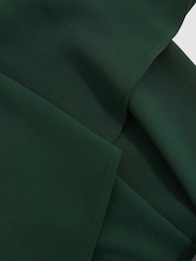 Reiss Green Gabriella Petite Ruffled Slash-Detail Maxi Dress - Image 6 of 7