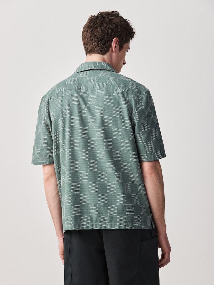 Green Check Short Sleeve Shirt - Image 2 of 7