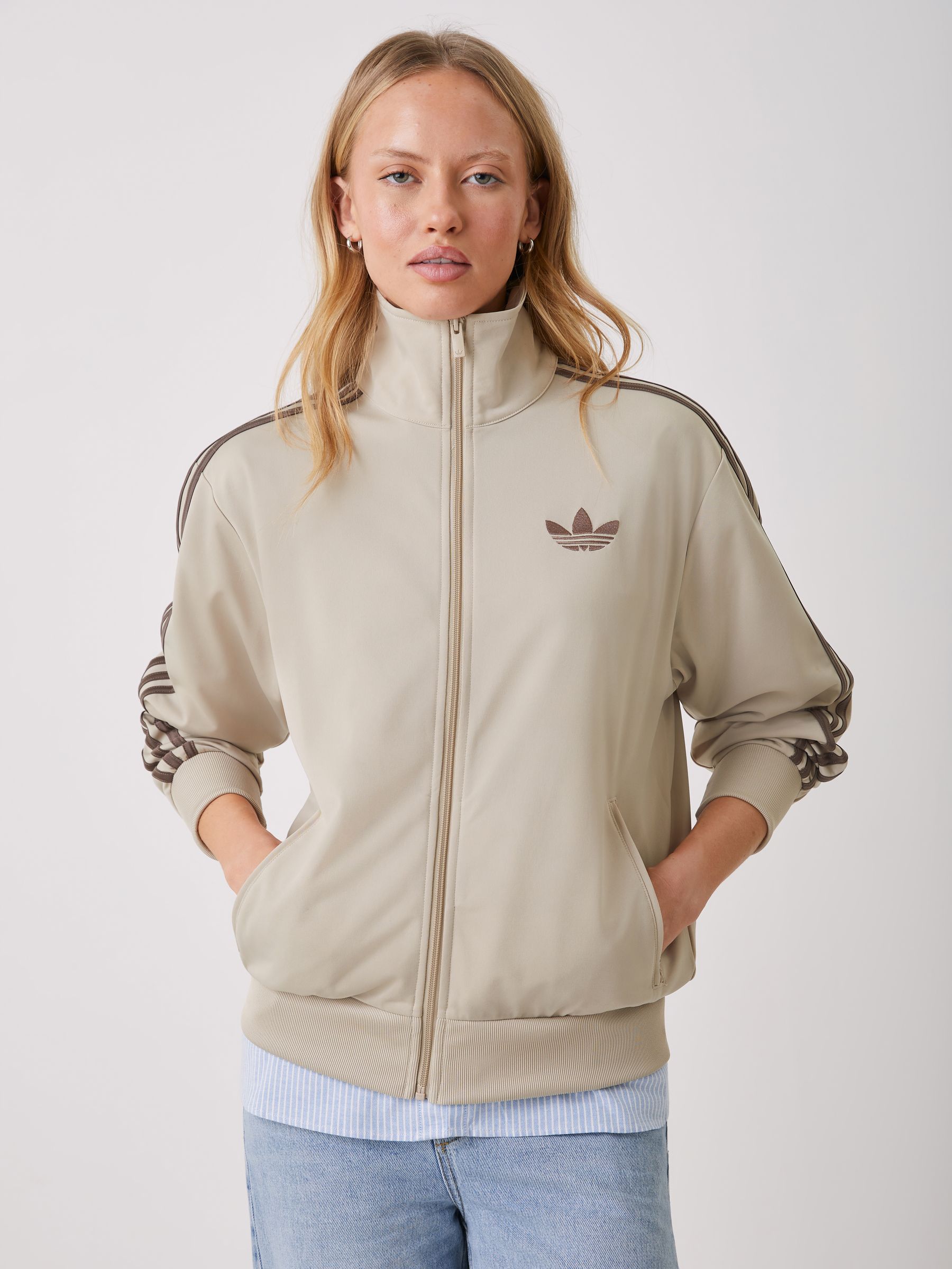 Buy adidas Originals Light Brown Firebird Loose Track Top from
