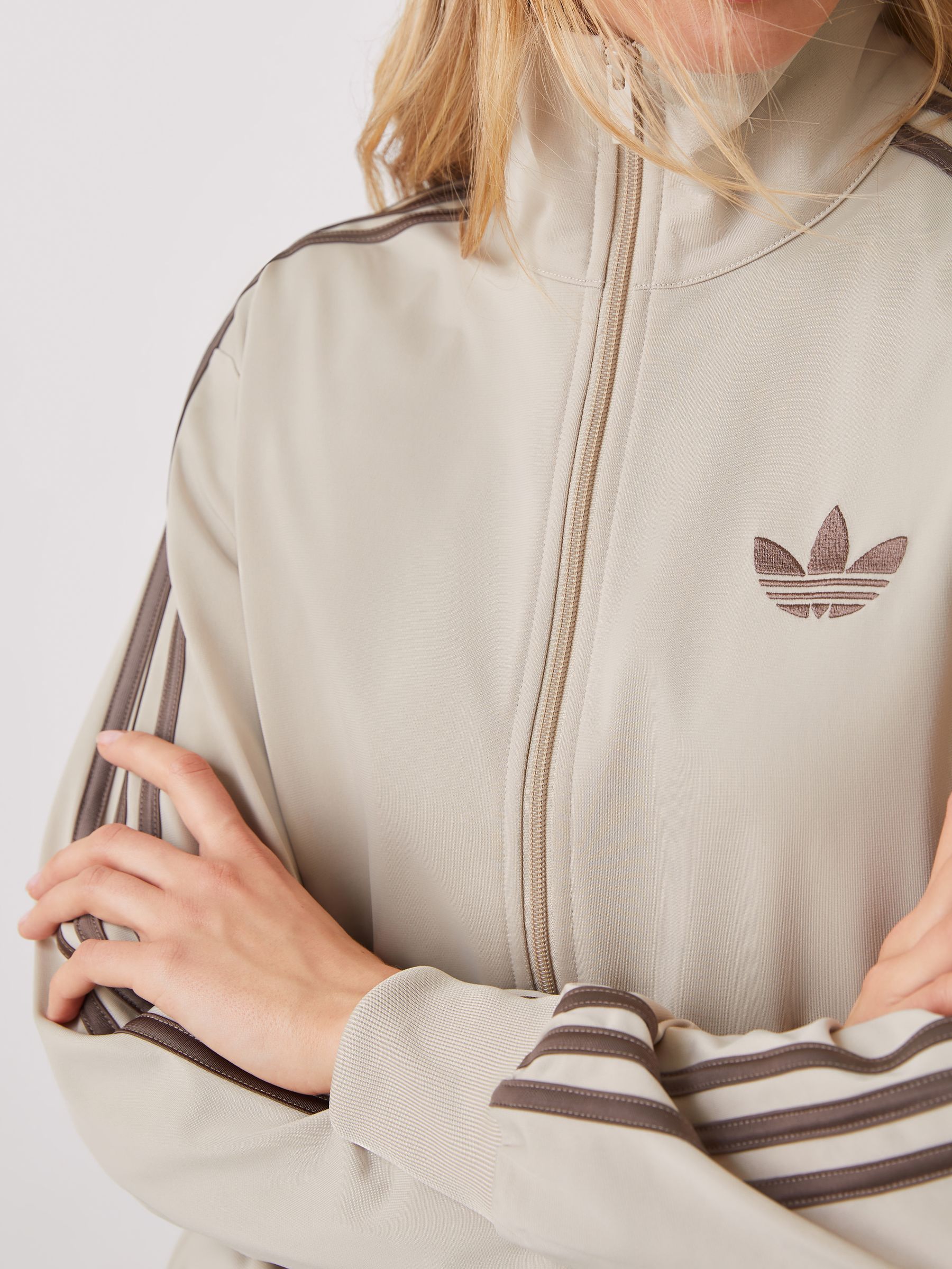 Buy adidas Originals Light Brown Firebird Loose Track Top from