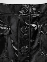 Gap GapStudio Black Patent Leather Mini Skirt - Image 8 of 8