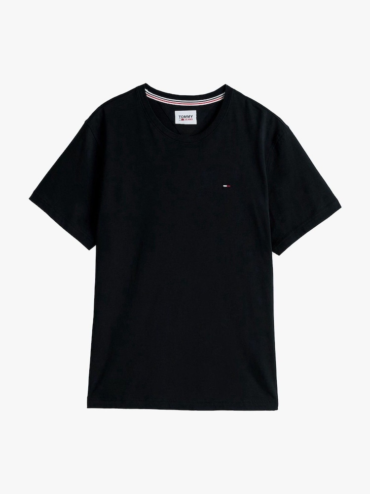 Tommy Jeans Black Slim Fit T-Shirt - Image 5 of 5