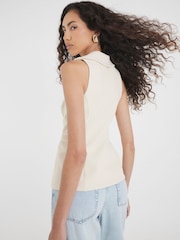 River Island Cream Collared Waistcoat - Image 2 of 4