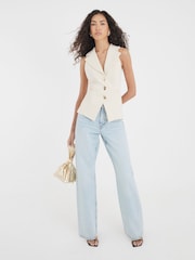 River Island Cream Collared Waistcoat - Image 3 of 4