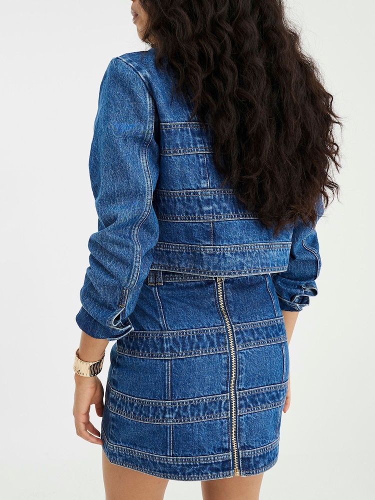 Jupe En Jean River Island Neuve Avec étiquette - Taille 6, Courte Style A-Line Pour Femme