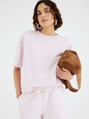 River Island Pink Clean Premium Boxy T-Shirt - Image 1 of 4