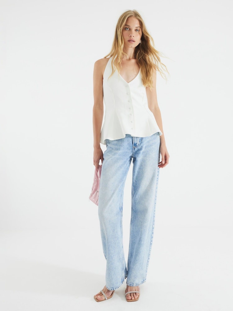 River Island Pleated Halterneck Waistcoat - Imagen 2 de 3