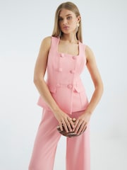 River Island Pink Double Breasted Jumpsuit - Image 2 of 4