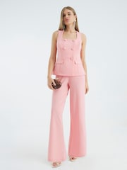 River Island Pink Double Breasted Jumpsuit - Image 3 of 4