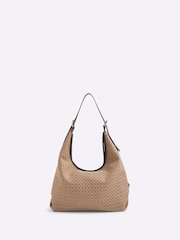 River Island Brown Monogram Slouch Shoulder Bag - Image 2 of 6
