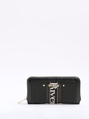 River Island Black Webbing Logo Purse - Image 1 of 5