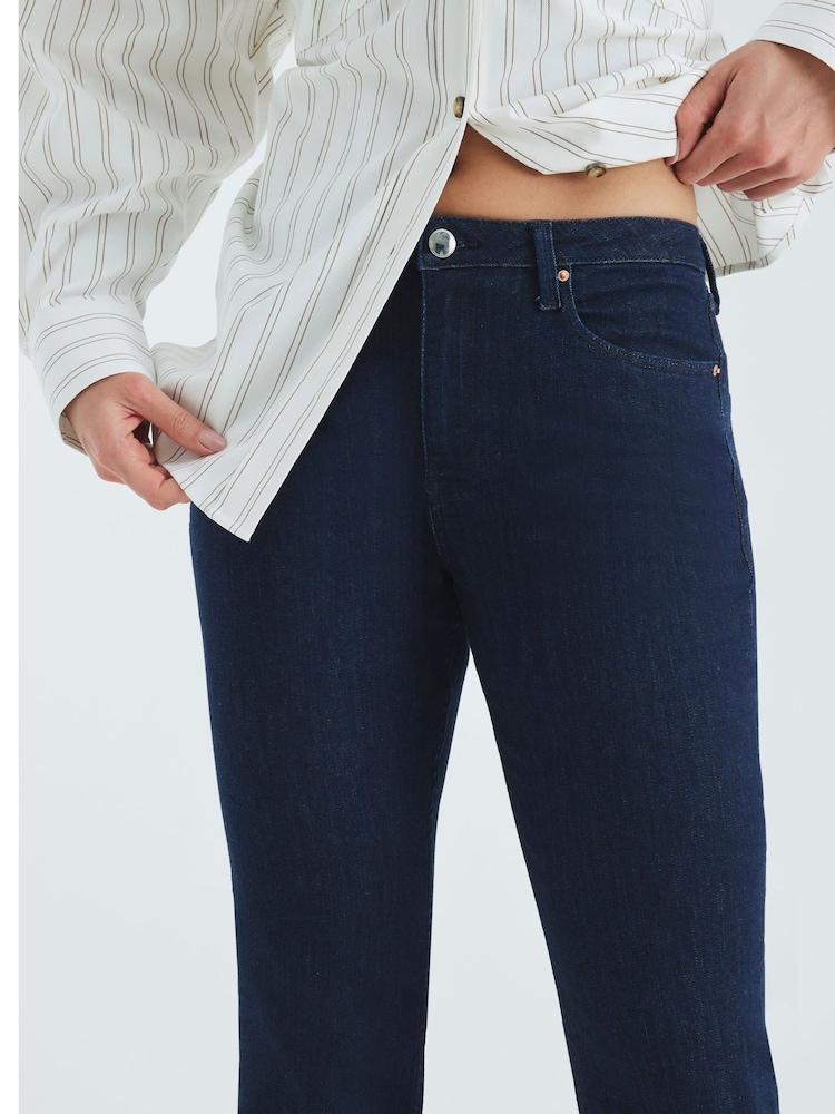 River Island Blue High Rise Flare Jeans - Image 4 of 4
