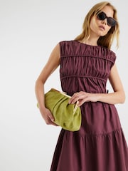 River Island Purple Draw String Tiered Maxi Dress - Image 3 of 4