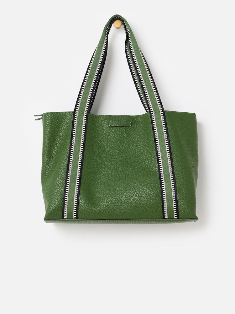 Oliver Bonas Green Emma Tote Bag - Image 1 of 6