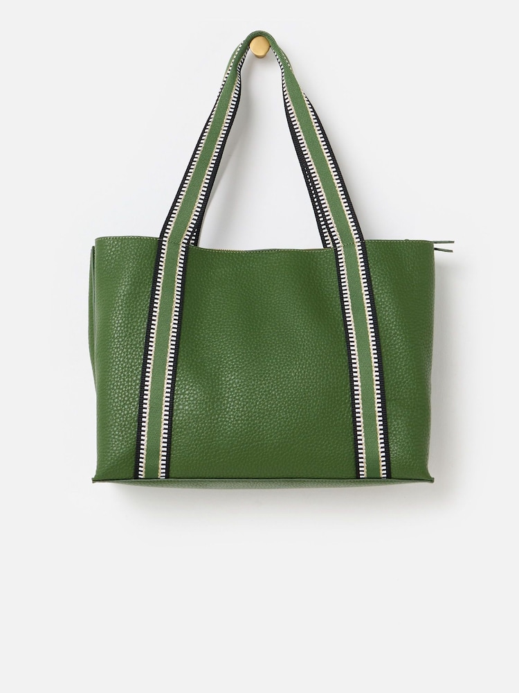 Oliver Bonas Green Emma Tote Bag - Image 2 of 6