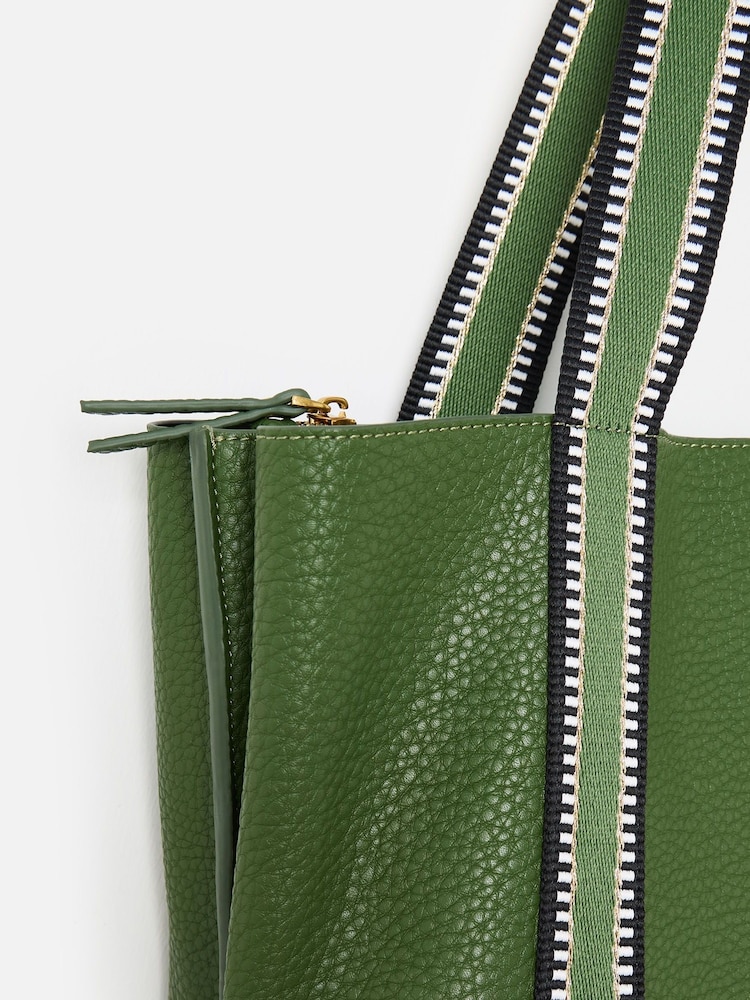 Oliver Bonas Green Emma Tote Bag - Image 6 of 6