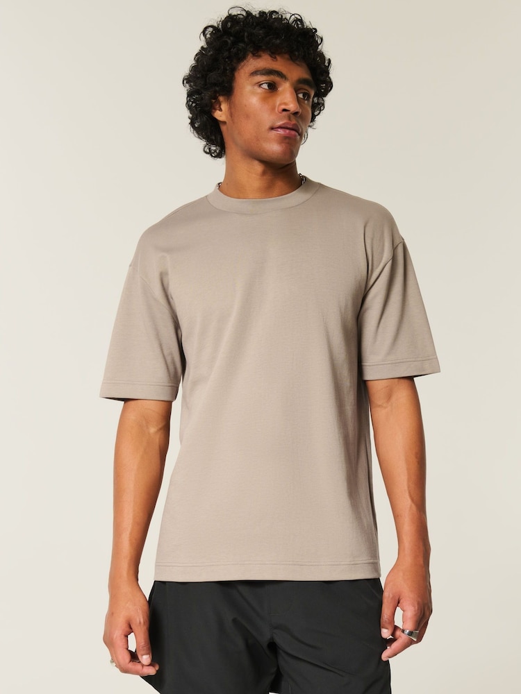 Hollister Boxy Crop Cooling Crew Neck T-Shirt - Image 1 of 4