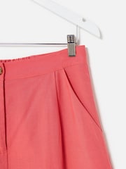 Oliver Bonas Pink Cropped Wide Leg Trousers - Image 4 of 5
